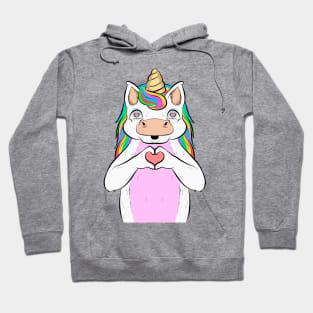 unicorn cute, funny and loving Hoodie